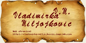 Vladimirka Miljojković vizit kartica